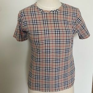 Burberry Checked Plaid T-shirt